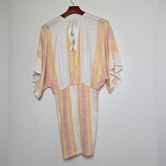 L*Space Alixandria Cutout Faux Wrap Cover-Up Dress in Ravello Stripe size Medium - Picture 8 of 14